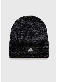 adidas Performance czapka kolor czarny. Kolor: czarny. Materiał: wełna, skóra, materiał. Sezon: zima #1