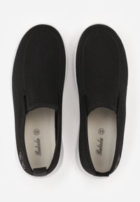 Born2be - Czarne Siateczkowe Tenisówki pod Kostkę na Grubej Podeszwie Phisiane. Okazja: na co dzień, na spacer. Kolor: czarny. Materiał: jeans. Szerokość cholewki: normalna. Styl: sportowy, klasyczny, casual #4