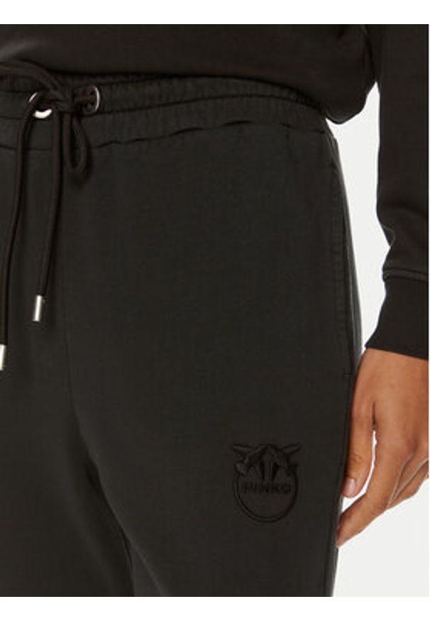 Pinko Spodnie dresowe Carico 100371 A21P Czarny Regular Fit. Kolor: czarny. Materiał: bawełna