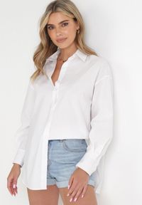 Born2be - Biała Koszula Doriemara. Kolor: biały. Długość rękawa: długi rękaw. Długość: długie