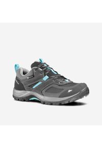quechua - Buty turystyczne damskie Quechua MH100 niskie WTP. Kolor: wielokolorowy, niebieski, szary. Materiał: kauczuk