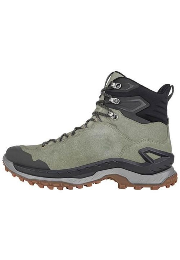 Buty trekkingowe męskie Lowa Innovo Mid Gtx. Wysokość cholewki: za kostkę. Kolor: zielony. Materiał: zamsz, materiał, syntetyk. Szerokość cholewki: normalna