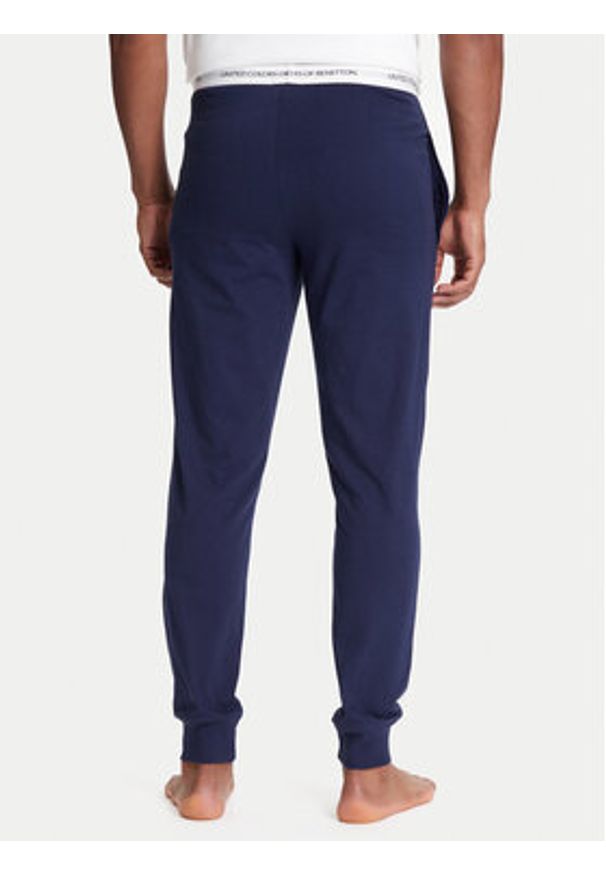 United Colors of Benetton - United Colors Of Benetton Spodnie piżamowe 30964F00V Granatowy Regular Fit. Kolor: niebieski. Materiał: bawełna