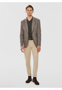 Pako Lorente - PAKO LORENTE – Szaro-brązowa marynarka męska. Kolor: szary, brązowy, zielony, wielokolorowy, beżowy. Materiał: poliester, elastan, wiskoza. Sezon: jesień #9