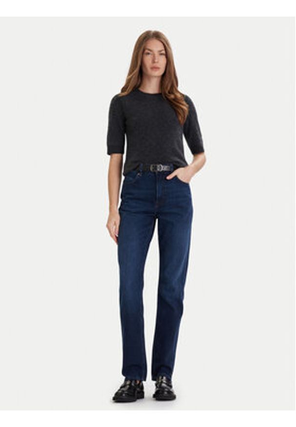 BOSS Jeansy C_Ada 50553902 Granatowy Straight Fit. Kolor: niebieski