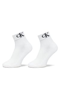 Calvin Klein Jeans Skarpety krótkie 701228805 Biały. Kolor: biały. Materiał: materiał, bawełna