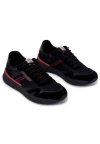 Męskie Buty Sportowe Sneakersy Cross Jeans JJ1R4016C Czarne. Kolor: czarny. Materiał: tkanina, zamsz, skóra #3