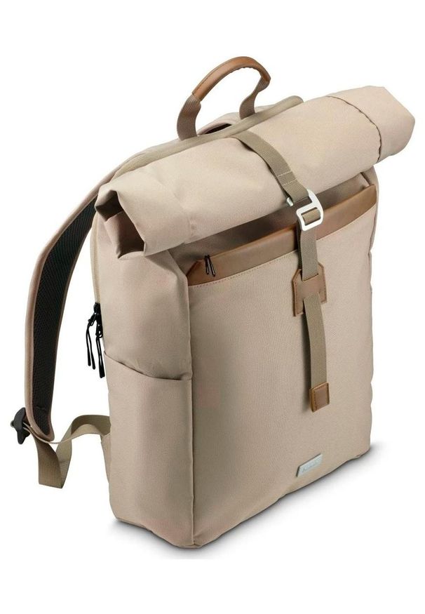hama - Plecak Hama Silvan 16.2'' beżowy. Kolor: beżowy. Materiał: materiał. Styl: casual