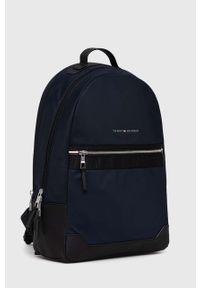 TOMMY HILFIGER - Tommy Hilfiger plecak męski kolor granatowy duży gładki. Kolor: niebieski. Materiał: poliester. Wzór: gładki #4