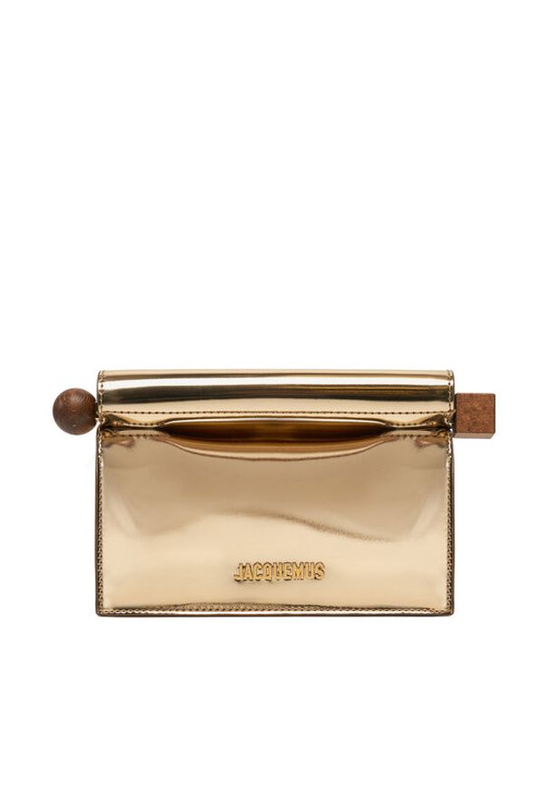 JACQUEMUS Torebka La Petite Pochette Rond C 24H241BA392-3134 Złoty. Kolor: złoty. Materiał: skórzane