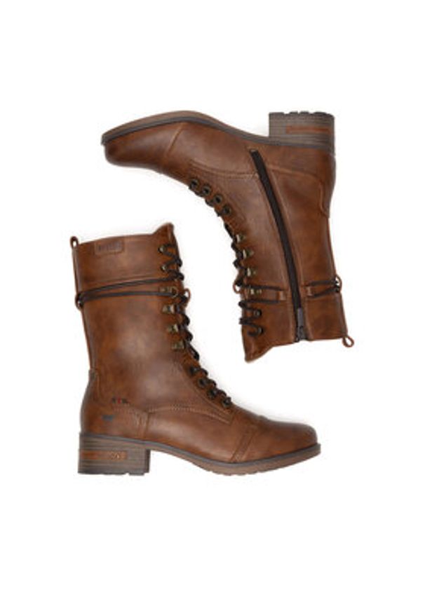 Mustang Trzewiki 1229-516 Brązowy. Kolor: brązowy. Materiał: materiał