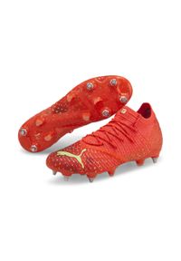 Buty piłkarskie męskie Puma Future Z 1.4 Mxsg. Zapięcie: sznurówki. Kolor: czerwony, różowy, wielokolorowy, czarny. Materiał: syntetyk, materiał. Szerokość cholewki: normalna. Sport: piłka nożna