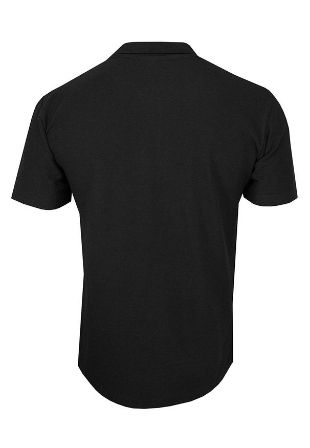 Czarny t-shirt Stedman z krótkim rękawem, polo, na co dzień, krótki