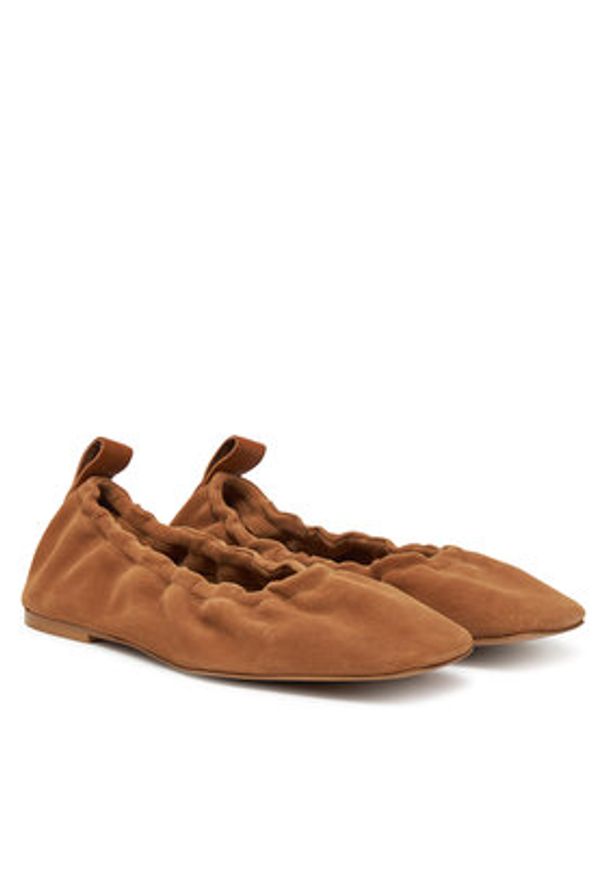 Pepe Jeans Baleriny Poppy Basic PLS10430 Brązowy. Kolor: brązowy. Materiał: zamsz, skóra