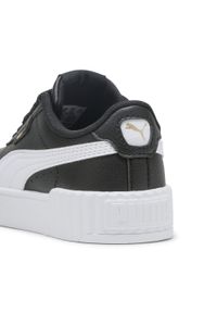 Puma - Dziecięce sneakersy Carina 3.0 PUMA Black White Gold. Okazja: na uczelnię. Kolor: czarny, biały, wielokolorowy, żółty. Materiał: syntetyk, tkanina. Sport: joga i pilates