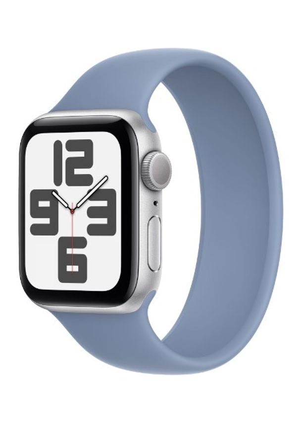 APPLE - Smartwatch Apple Watch SE GPS 40mm aluminium Srebrny | Zimowy Błękit opaska sportowa. Rodzaj zegarka: smartwatch. Kolor: srebrny. Styl: sportowy