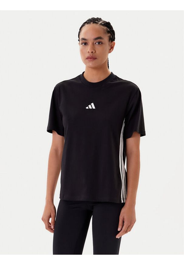 Adidas - adidas T-Shirt Essentials 3-Stripes JD0846 Czarny Regular Fit. Kolor: czarny. Materiał: bawełna