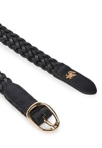 TOMMY HILFIGER - Tommy Hilfiger Pasek Th Sculpt 2.0 Woven AW0AW18696 Czarny. Kolor: czarny. Materiał: skóra #3