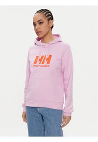 Helly Hansen Bluza W Hh Logo Hoodie 2.0 34460 Różowy Regular Fit. Kolor: różowy. Materiał: bawełna #1