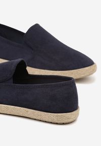 Born2be - Granatowe Trampki w Stylu Espadryli Wsuwane Tolindea. Okazja: na co dzień, na imprezę, na spacer. Zapięcie: bez zapięcia. Kolor: niebieski. Materiał: len. Sezon: lato. Styl: klasyczny, elegancki, casual