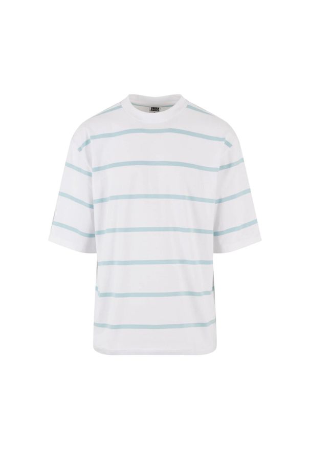 Urban Classics - Męska Koszulka Stripe Oversized T-shirt. Kolor: brązowy, niebieski, wielokolorowy