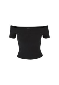 Urban Classics - Damski/żebrowany Organiczny Top Na Ramiączkach. Kolor: czarny. Długość rękawa: na ramiączkach #1