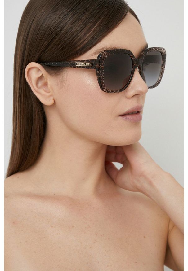 Michael Kors Okulary przeciwsłoneczne 0MK2140 damskie kolor szary. Kolor: szary