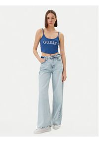 Guess Top V5GP16 K8RT2 Niebieski Regular Fit. Kolor: niebieski. Materiał: wiskoza #5