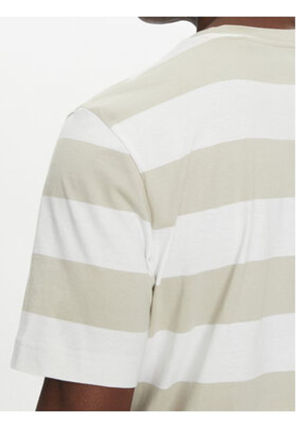 BOSS T-Shirt TalesStripe 50499334 Beżowy Relaxed Fit. Kolor: beżowy. Materiał: bawełna
