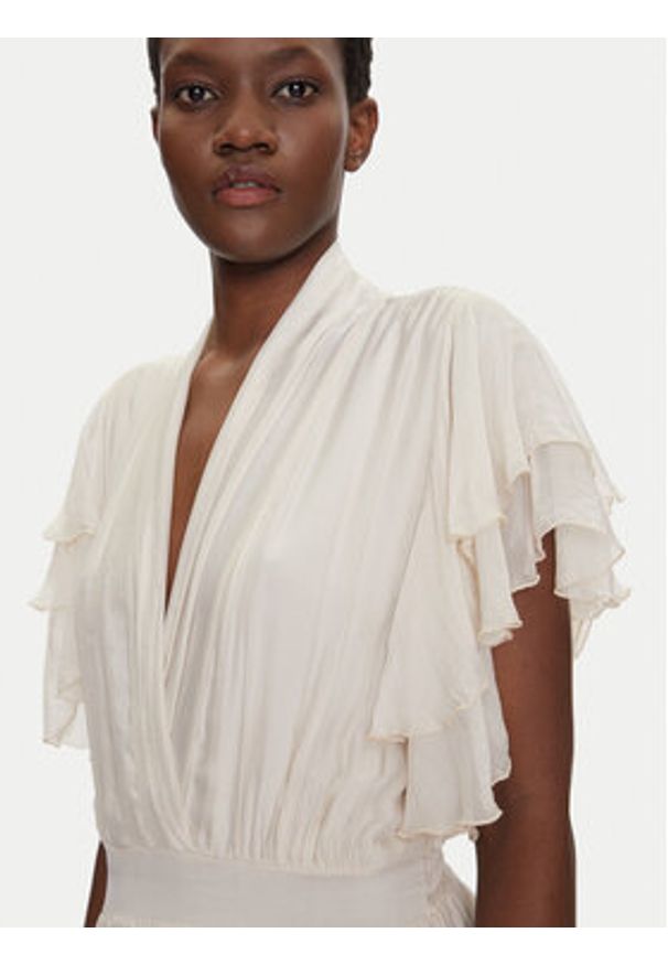 Dixie Sukienka letnia A207W017A Beżowy Regular Fit. Kolor: beżowy. Materiał: jedwab, wiskoza. Sezon: lato