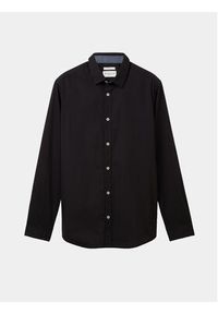 Tom Tailor Koszula 1037435 Czarny Regular Fit. Kolor: czarny. Materiał: bawełna #3