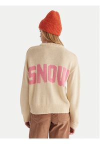 Roxy Sweter Exploring Heart ERJSW03674 Beżowy Regular Fit. Kolor: beżowy. Materiał: akryl #4