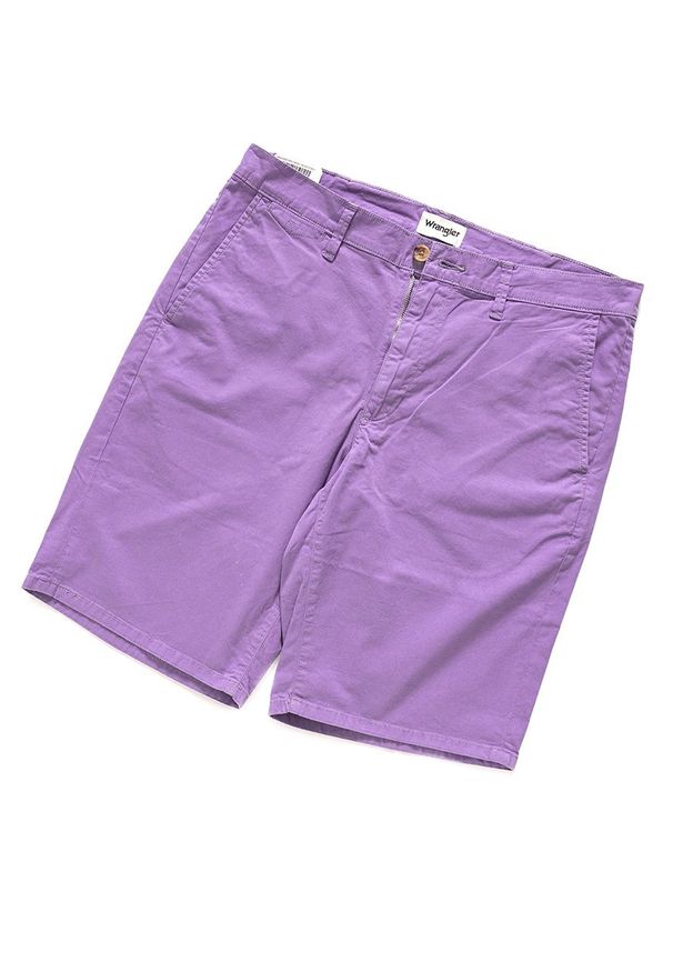 Wrangler - SPODENKI WRANGLER CHINO SHORT ORCHID PURPLE W14AMM25S 112126570. Materiał: materiał. Wzór: jednolity