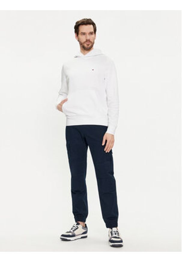 TOMMY HILFIGER - Tommy Hilfiger Bluza Flag Logo MW0MW34266 Biały Regular Fit. Kolor: biały. Materiał: bawełna