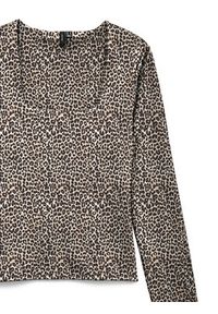 Vero Moda Bluzka Million 10334613 Beżowy Regular Fit. Kolor: beżowy. Materiał: syntetyk