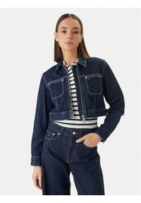 Tommy Jeans Kurtka jeansowa DW0DW22384 Granatowy Straight Fit. Kolor: niebieski. Materiał: bawełna #1