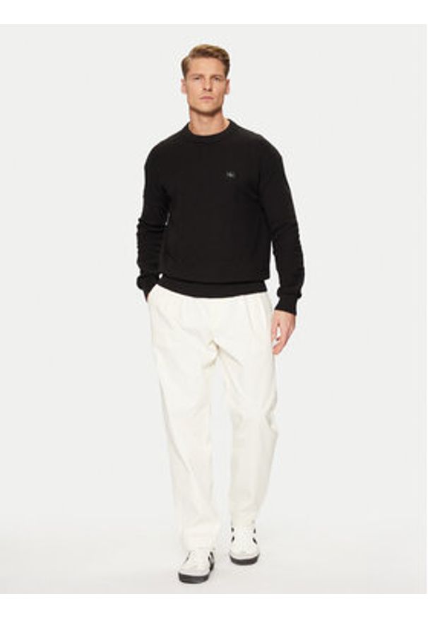 Calvin Klein Jeans Sweter J30J326746 Czarny Relaxed Fit. Kolor: czarny. Materiał: bawełna