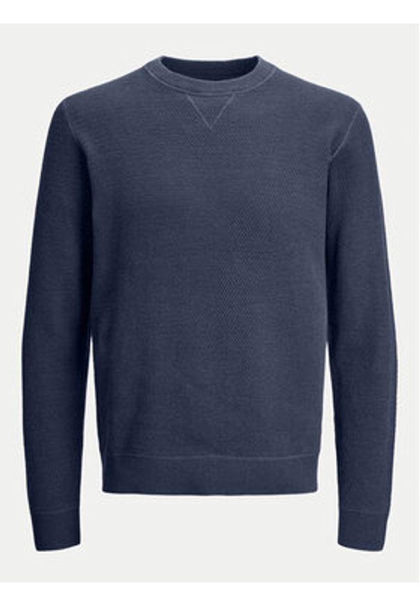 Jack & Jones Sweter 12264668 Niebieski Regular Fit. Kolor: niebieski. Materiał: bawełna