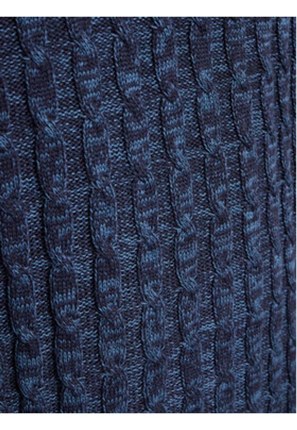 INDICODE Sweter Rufus 35-026 Granatowy Regular Fit. Kolor: niebieski. Materiał: bawełna