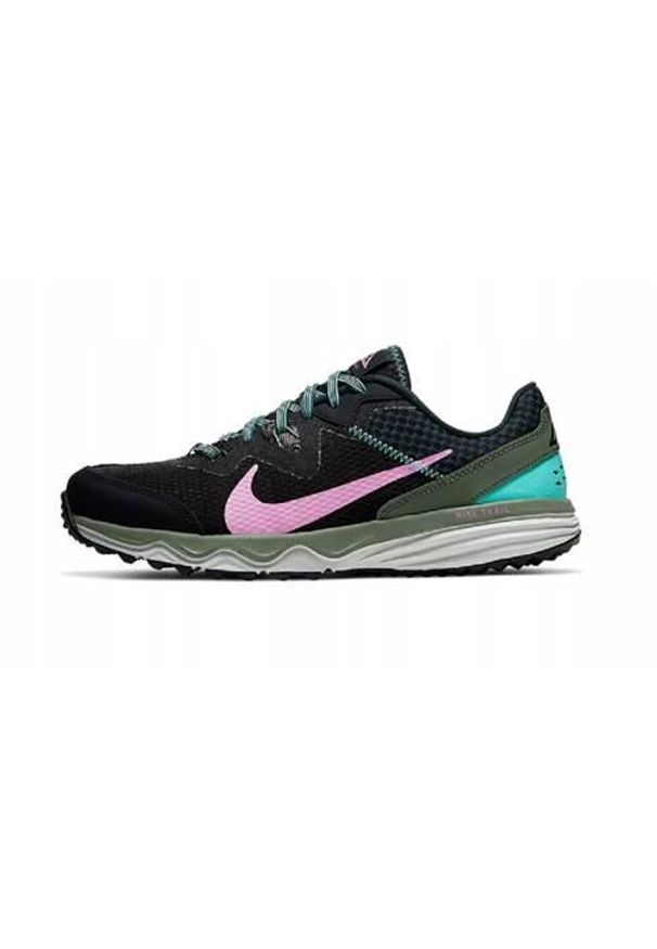 Buty do biegania damskie Nike Juniper Trail. Zapięcie: sznurówki. Kolor: wielokolorowy, czarny. Materiał: materiał, syntetyk, tkanina. Szerokość cholewki: normalna