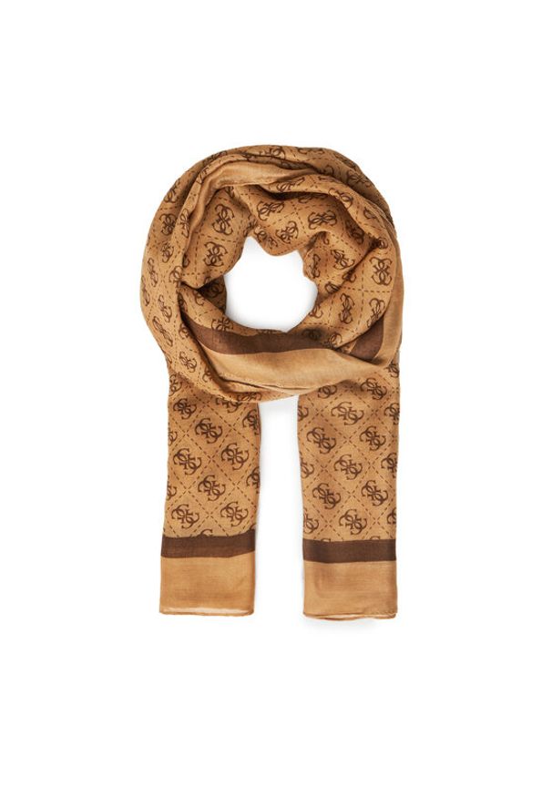 Guess Szal AW5341 POL03 Brązowy. Kolor: brązowy. Materiał: poliester, materiał