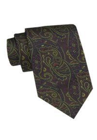 Chattier - Klasyczny Krawat Męski CHATTIER - Bordo z Zielonym Akcentami. Kolor: czerwony. Materiał: tkanina. Styl: klasyczny #1