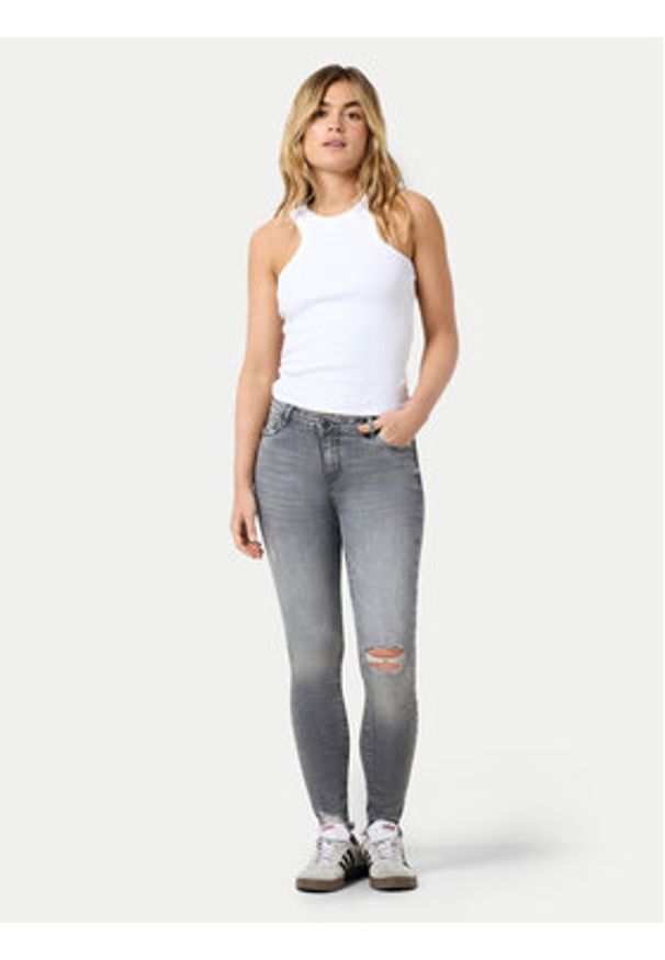 Noisy may - Noisy May Jeansy Kimmy 27030525 Szary Skinny Fit. Kolor: szary