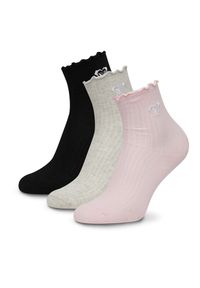 Zestaw 3 par wysokich skarpet unisex Roxy. Kolor: różowy