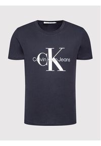 Calvin Klein Jeans T-Shirt J30J320935 Granatowy Slim Fit. Kolor: niebieski. Materiał: bawełna #5