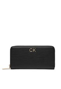 Calvin Klein Duży Portfel Damski Re-Lock Z/A Wallet Lg K60K609699 Czarny. Kolor: czarny. Materiał: skóra #1