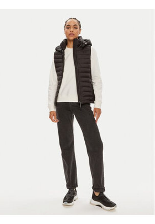 Calvin Klein Bezrękawnik Lw Padded Waist Smocking K20K207107 Czarny Slim Fit. Kolor: czarny. Materiał: syntetyk. Długość rękawa: bez rękawów