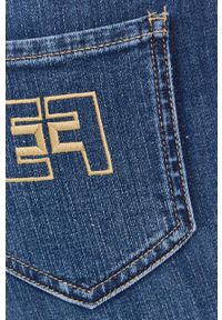 Elisabetta Franchi jeansy damskie high waist. Stan: podwyższony. Kolor: niebieski