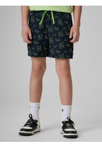 4f - 4F Spodenki plażowe boardshorty chłopięce - czarne 158/164 (12-14 lat). Kolor: czarny. Materiał: materiał #2