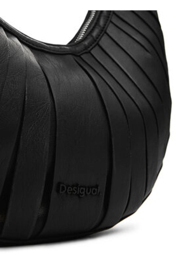 Desigual Torebka 25SAXP05 Czarny. Kolor: czarny. Materiał: skórzane